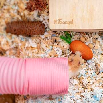 Niteangel Small Pet Fun Tunnel, 39 x 4 inches - Fit Adult Ferrets and Rats (Pink)