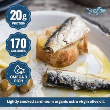 BELA Wild Caught Portuguese Sardines - Lightly Smoked and Marinated in Piri Piri Flavored Extra Virgin Olive Oil | 4.25 Oz (Pack of 12) | All Natural, High Protein, Hand Selected, Sea Salted, & Omega 3 Rich