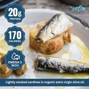 BELA Wild Caught Portuguese Sardines - Lightly Smoked and Marinated in Piri Piri Flavored Extra Virgin Olive Oil | 4.25 Oz (Pack of 12) | All Natural, High Protein, Hand Selected, Sea Salted, & Omega 3 Rich