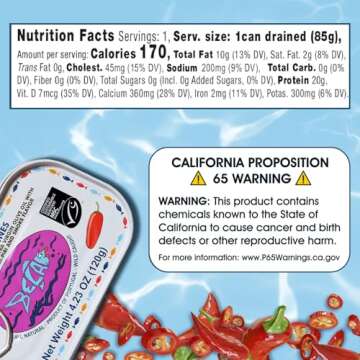 BELA Wild Caught Portuguese Sardines - Lightly Smoked and Marinated in Piri Piri Flavored Extra Virgin Olive Oil | 4.25 Oz (Pack of 12) | All Natural, High Protein, Hand Selected, Sea Salted, & Omega 3 Rich