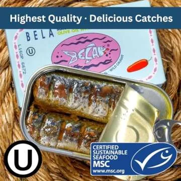 BELA Wild Caught Portuguese Sardines - Lightly Smoked and Marinated in Piri Piri Flavored Extra Virgin Olive Oil | 4.25 Oz (Pack of 12) | All Natural, High Protein, Hand Selected, Sea Salted, & Omega 3 Rich