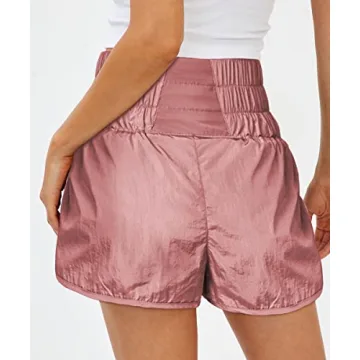 AUTOMET Women's High Waisted Athletic Shorts Summer Comfort