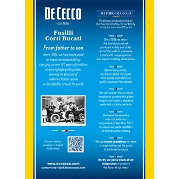 De Cecco Fusilli Corti Bucati Pasta for Delicious Meals