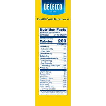 De Cecco Fusilli Corti Bucati Pasta for Delicious Meals
