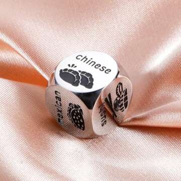 Valentines Day Gifts Food Dice Funny Boyfriend Gifts, Christmas Stocking Stuffers, Anniversary Birthday Gifts for Women Men Wedding Gifts for Couple Gifts for Husband Wife Friends Gifts for Her Him