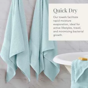 Luxurious NY Loft Cotton Bath Towels Set 4 Pack