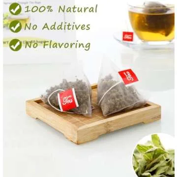 Premium 50 Mullein Leaf Tea Bags. Made with 100% Pure Mullein Leaves, for Lungs Cleanse and Respiratory Support, No Flavoring & No Additives & Caffeine Free.