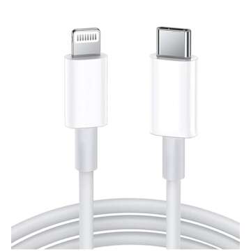 TALK WORKS 3ft USB C to Lightning Cable - MFi Certified, Heavy Duty, Fast Charging