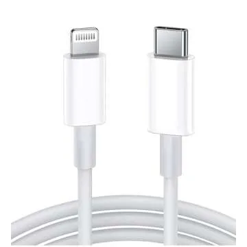 TALK WORKS 3ft USB C to Lightning Cable - MFi Certified, Heavy Duty, Fast Charging