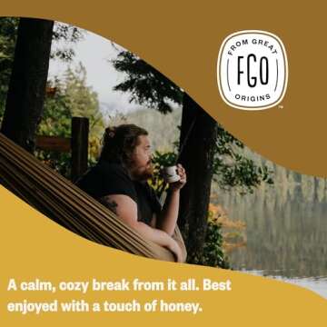 FGO Organic Chamomile Tea, 100 Eco-Conscious Tea Bags, Caffeine Free, Resealable Bag, Packaging May Vary (Pack of 1)