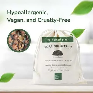 Soap Nuts Berries for Laundry 330 Loads Over 2.2 Lbs - Hypoallergenic & Unscented Laundry Soap Nuts Bulk - Natures Alternative Soap Nuts Laundry Detergent with Burlap Backpack - Natural & Eco-Friendly