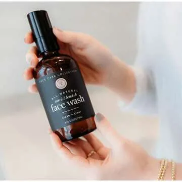 Rowe Casa Organics Anti-Blemish Gentle Face Wash, All-Natural Cleansing Face Wash for All Skin Types, Helps Mostriuze and Refresh Skin while Combating Breakouts, 8 FL OZ