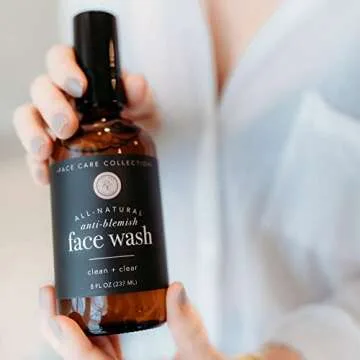 Rowe Casa Organics Anti-Blemish Gentle Face Wash, All-Natural Cleansing Face Wash for All Skin Types, Helps Mostriuze and Refresh Skin while Combating Breakouts, 8 FL OZ