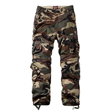 Match Men's Wild Cargo Pants #3357(Khaki camo,32)