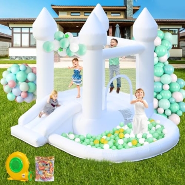 AONESY Inflatable Bounce House with Ball Pit and Slide