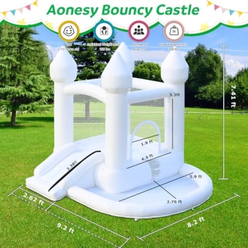 AONESY Inflatable Bounce House with Ball Pit and Slide