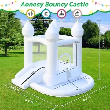 AONESY Inflatable Bounce House with Ball Pit and Slide