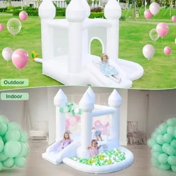 AONESY Inflatable Bounce House with Ball Pit and Slide