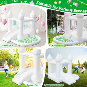 AONESY Inflatable Bounce House with Ball Pit and Slide