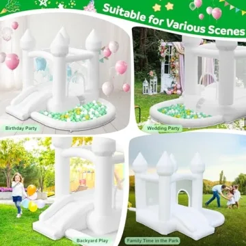 AONESY Inflatable Bounce House with Ball Pit and Slide
