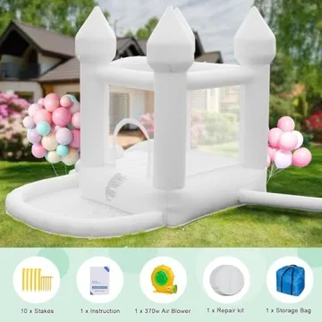 AONESY Inflatable Bounce House with Ball Pit and Slide
