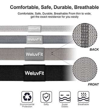 Long Resistance Bands, WeluvFit Workout Bands Resistance for Women and Men, Fitness Loop Booty Stretch Exercise Bands for Full Body Workout & Weight Training, Pull Up Assistance Bands for Home Gym