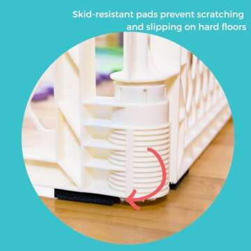 Toddleroo by North States Superyard Ultimate 8 Panel Free Standing Play Yard, Indoor or Outdoor Baby Playpen, Baby Fence. Made in USA. 6.5 feet corner to corner play pen (26" Tall, Ivory)