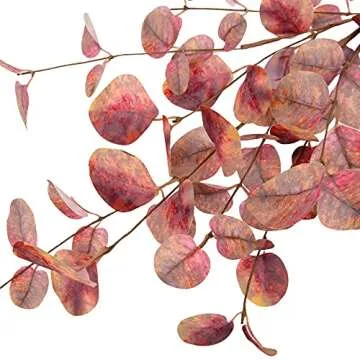 VGIA Burgundy Eucalyptus Stems for Fall Decor and Arrangements