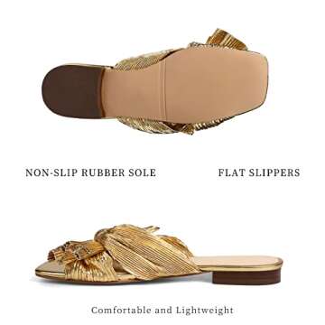 Stylish MICIFA Women's Bow Flat Sandals for Summer Elegance