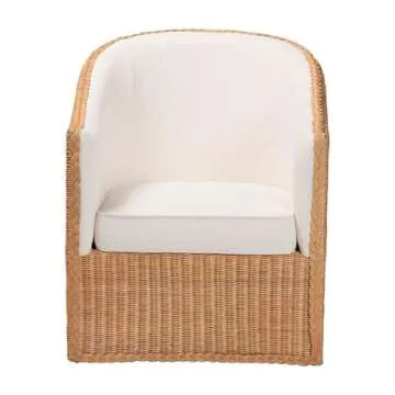 bali & pari Tessa Bohemian Light Honey Rattan Arm Chair