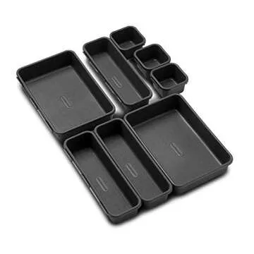 Madesmart Interlocking Bin Pack for Organized Drawers
