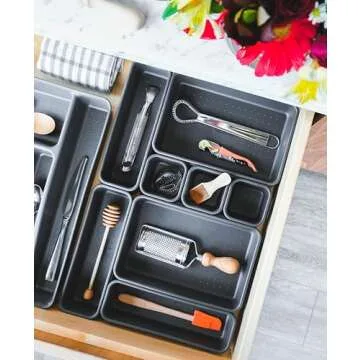 Madesmart Interlocking Bin Pack for Organized Drawers