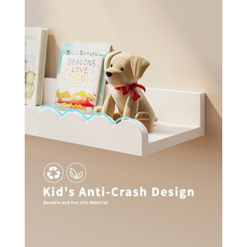 Charming Nursery Book Shelves for Kids' Rooms - 4-Pack