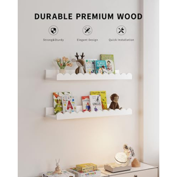 Charming Nursery Book Shelves for Kids' Rooms - 4-Pack