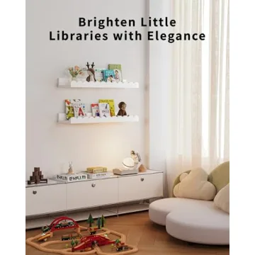 Charming Nursery Book Shelves for Kids' Rooms - 4-Pack