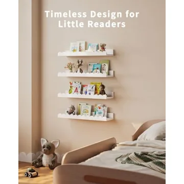 Charming Nursery Book Shelves for Kids' Rooms - 4-Pack