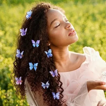 Ayehe Glitter Butterfly Hair Clips - Colorful Hair Accessories