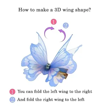 Ayehe Glitter Butterfly Hair Clips - Colorful Hair Accessories