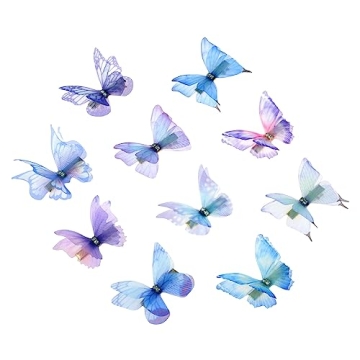 Ayehe Glitter Butterfly Hair Clips - Colorful Hair Accessories