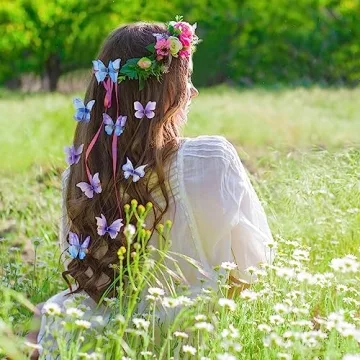 Ayehe Glitter Butterfly Hair Clips - Colorful Hair Accessories