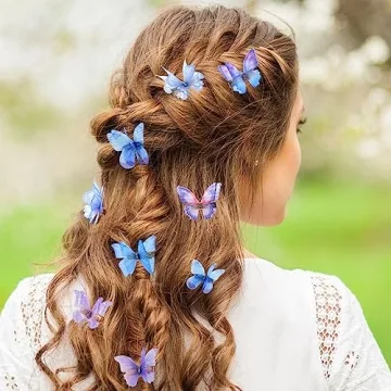 Ayehe Glitter Butterfly Hair Clips - Colorful Hair Accessories