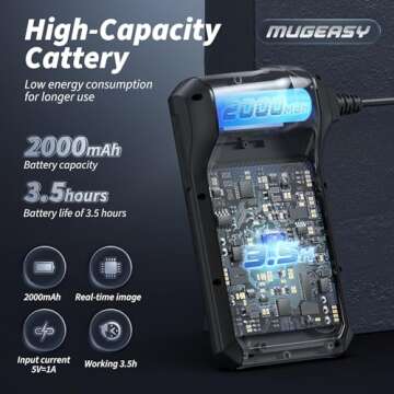 Endoscope Camera with Light, Inspection Borescope Camera with 4.3" IPS Screen, 1920P HD with 8 LED Lights, 16.4FT Semi-Rigid Cord Bore Scope, IP67 Waterproof Endoscope for Sewer, Tools(Orange)