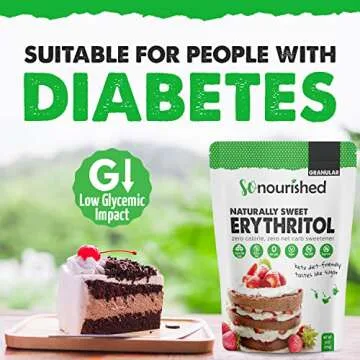 Erythritol Sweetener Granular - Keto Sugar Substitute - 0 Calorie, 0 Net Carb, Non-GMO (1 lb / 16 oz)