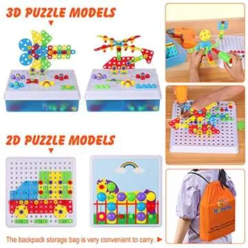 Haifeng Drill Set Building Blocks for Kids - STEM Toy