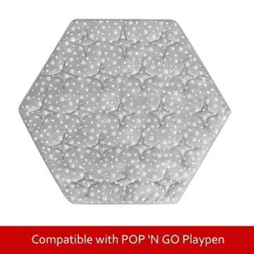 Hexagon Playpen Mat for POP 'N GO - Soft Non-Slip Comfort