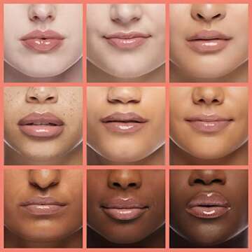 Hydrating Plumping Lip Oil Lip Gloss Lip Balm Lip Care Transparent Toot Tinted Sheer Color Liquid Lip Oil Moisturizing Lip Oil, Non-Sticky Nourishing Repairing Lip Care Products(PINK)