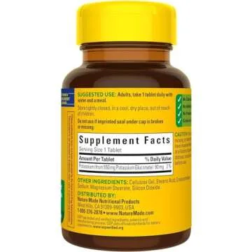 Nature Made Potassium Gluconate 550mg, 100 tablets