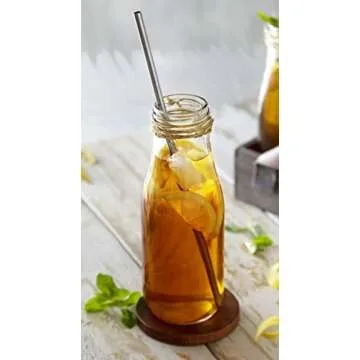 Set of 12 Stainless Steel Drinking Straws Variety Pack, Fits 30 oz & 20 oz RTIC, Yeti, Ozark Trail Tumblers includes 2 FREE Cleaning Brushes & Storage Bag