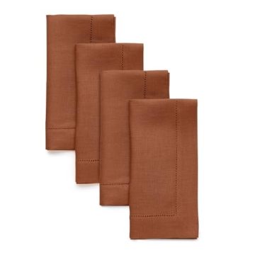 Elegant Solino Home Pure Linen Napkins Set of 4