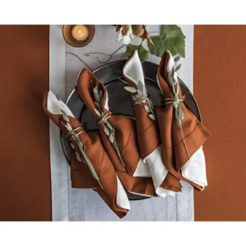 Elegant Solino Home Pure Linen Napkins Set of 4